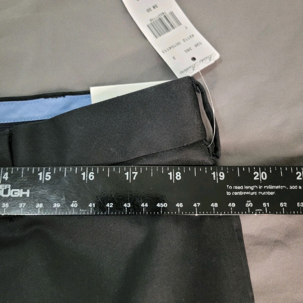 New Brooks Brothers Advantage Chino Stretch Pants Mens 38x30 Black Clark Fit - Picture 6 of 12